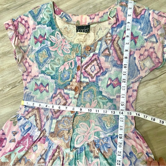 Stunning western Aztec native vibe vintage boho dress w country feel - Picture 16 of 16